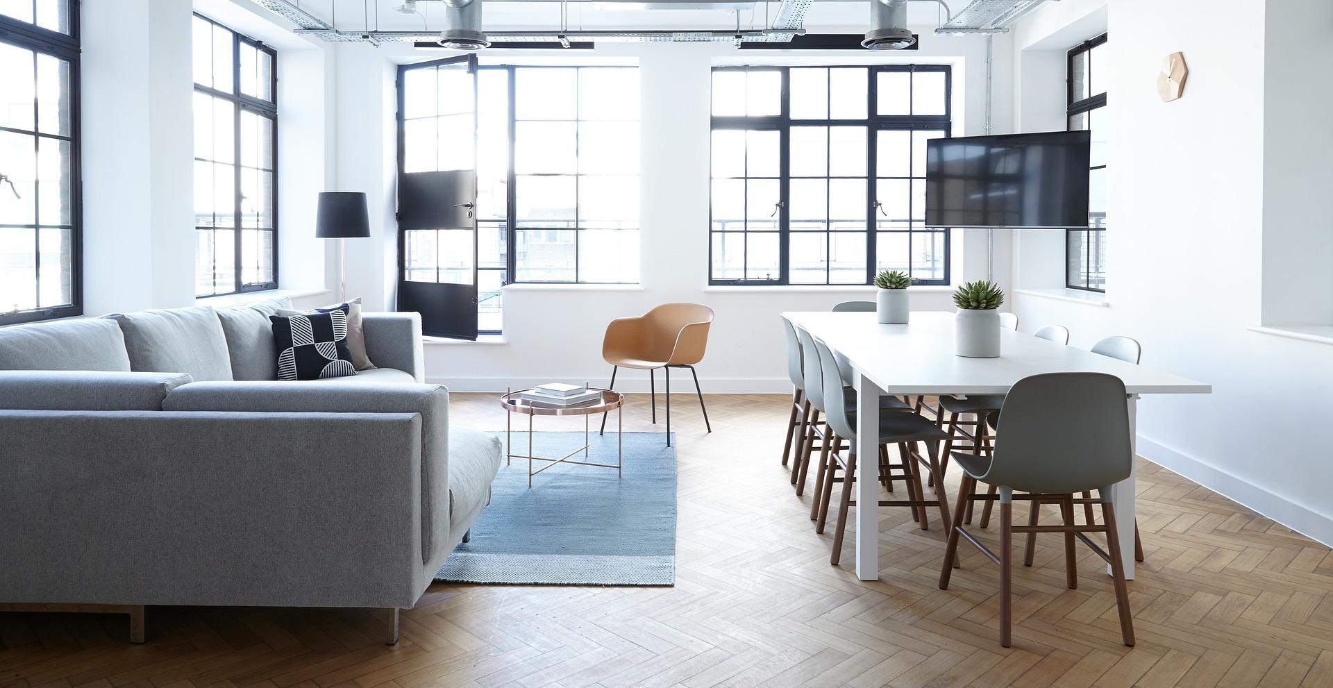 Clean modern office space