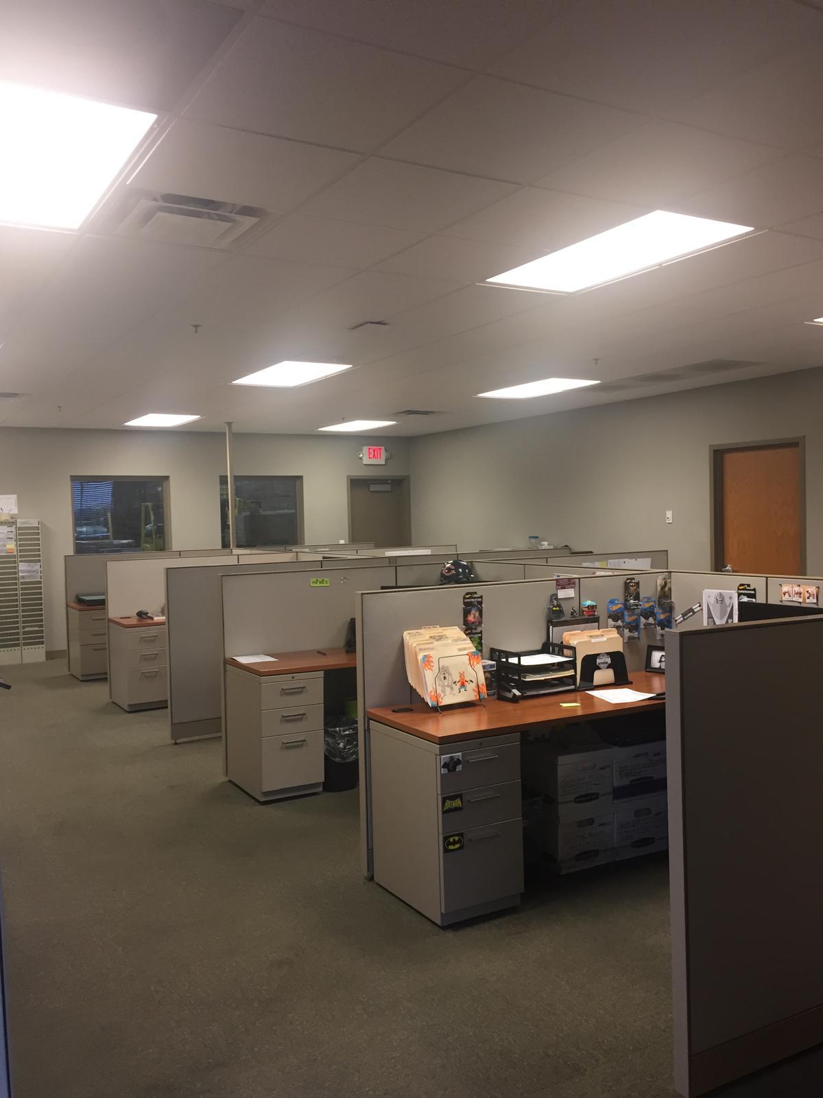 Clean office cubicles