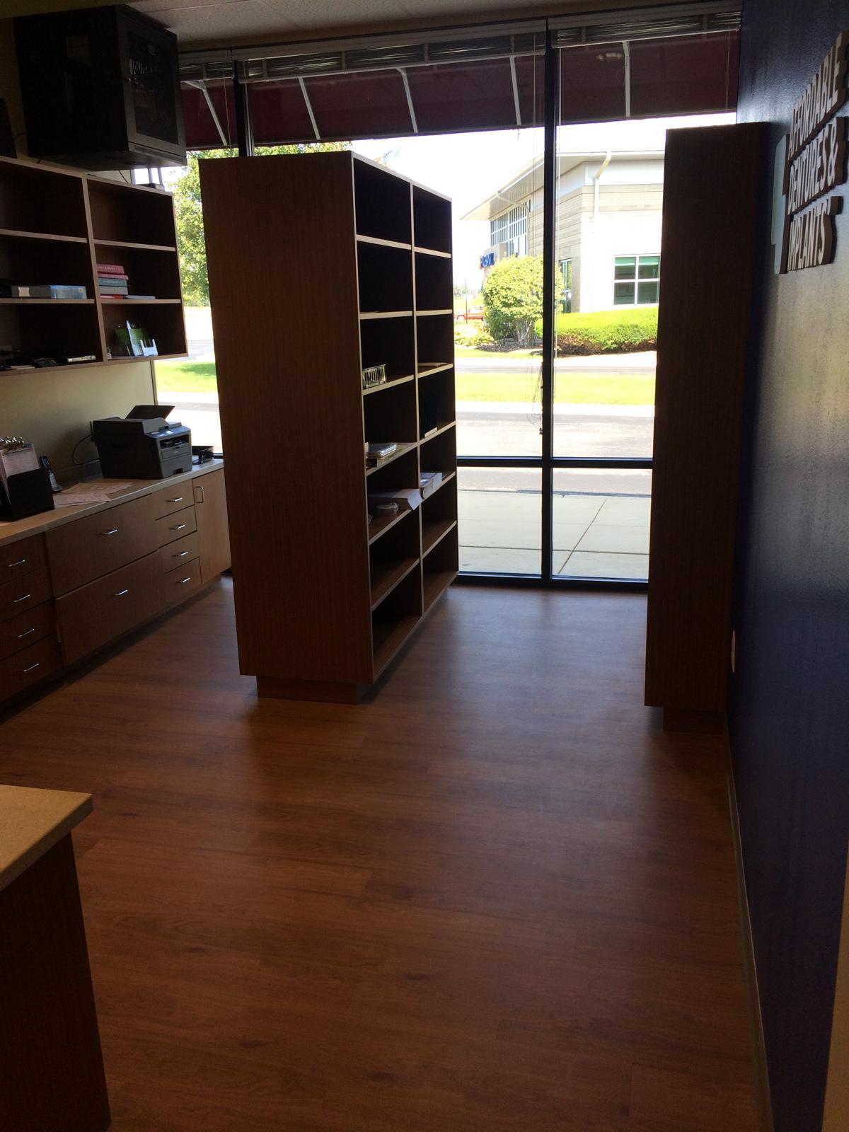 Clean dental office admin room