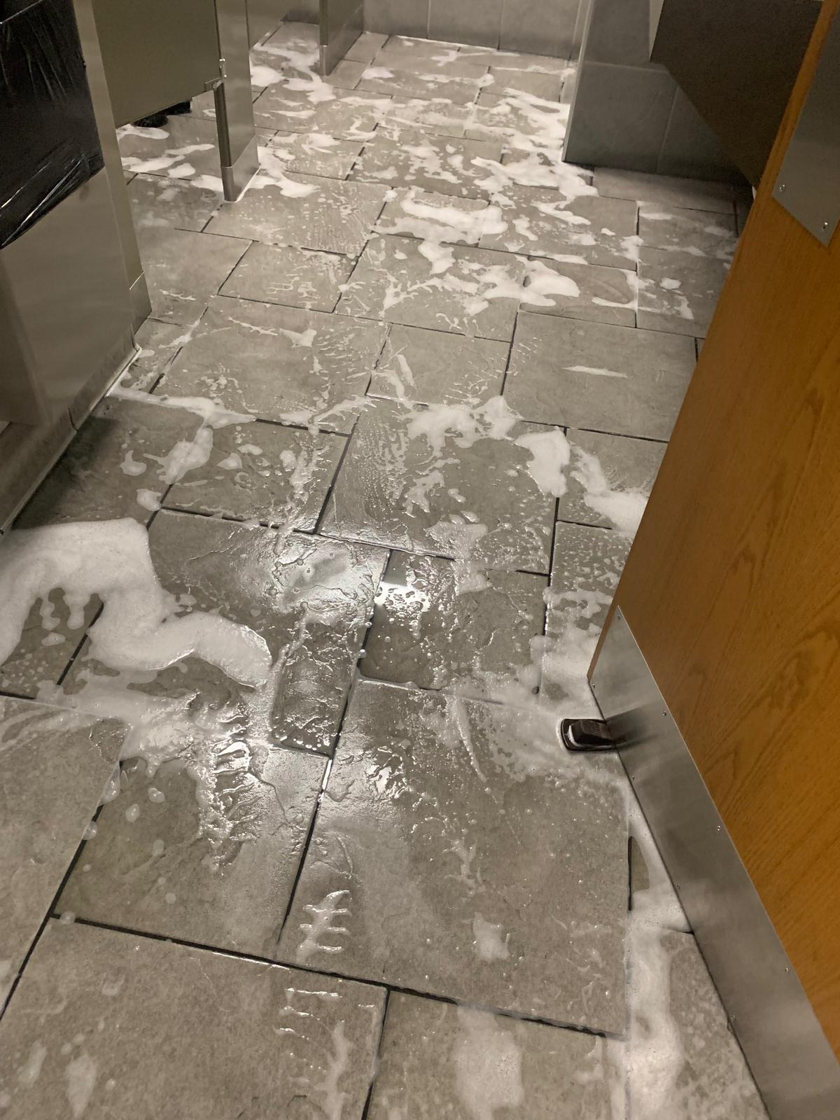 Bathroom before cleaning service